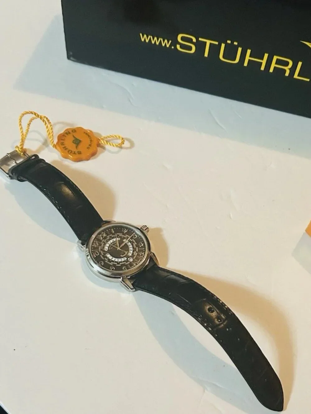 Stuhrling Original Time Traveler Swiss Quartz Watch NEW